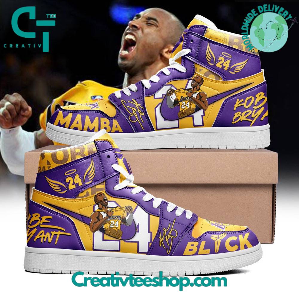 Ideafootwear Los Angeles Lakers AJ1 High Sneakers Shoes For Men And Women 10