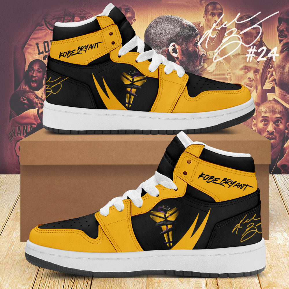 Ideafootwear Los Angeles Lakers AJ1 High Sneakers Shoes For Men And Women 14