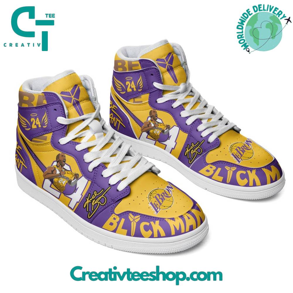 Ideafootwear Los Angeles Lakers AJ1 High Sneakers Shoes For Men And Women 10