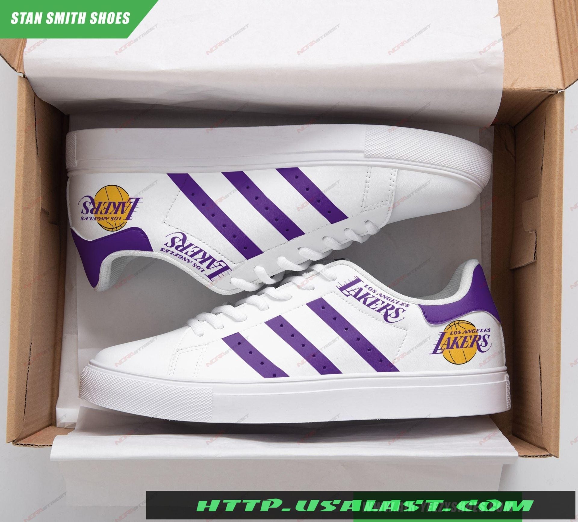 Ideafootwear Los Angeles Lakers Skate Stan Shoes Sneakes For Men And Women 1