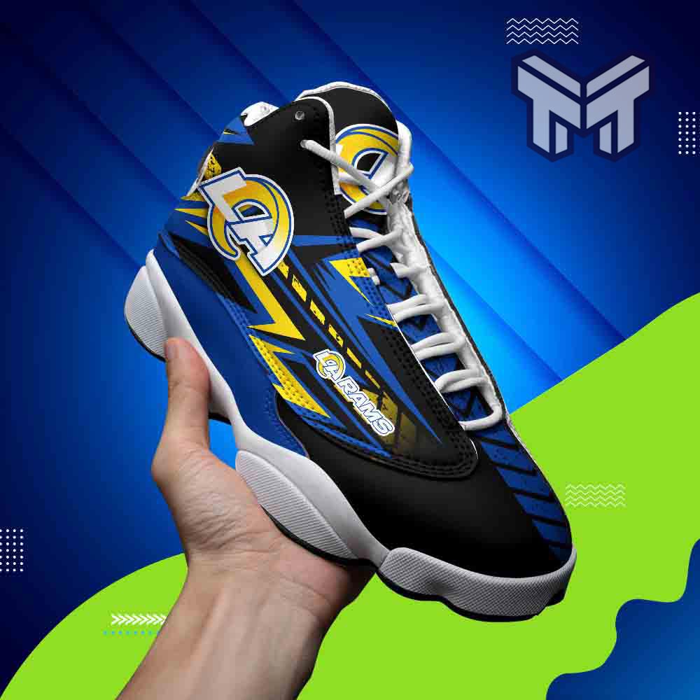 Ideafootwear Los Angeles Rams AJ13 Sneakers Shoes For Men And Women 8