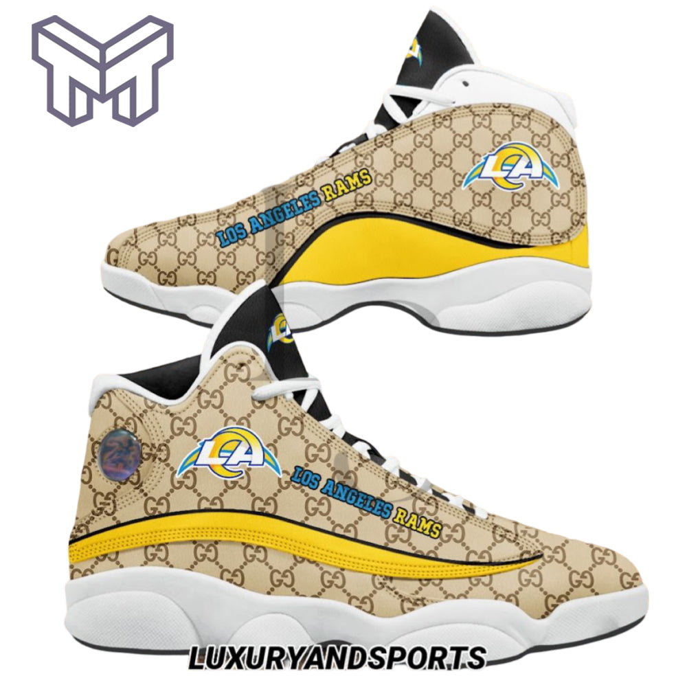 Ideafootwear Los Angeles Rams AJ13 Sneakers Shoes For Men And Women 9
