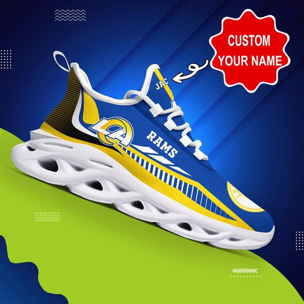 Ideafootwear Los Angeles Rams Max Soul Shoes Sneakers For Men And Women 35