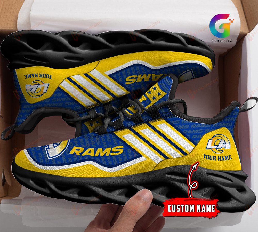 Ideafootwear Los Angeles Rams Max Soul Shoes Sneakers For Men And Women 43