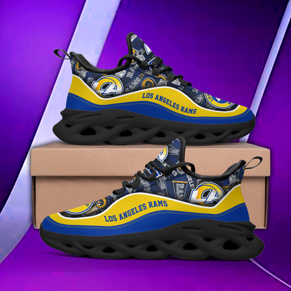 Ideafootwear Los Angeles Rams Max Soul Shoes Sneakers For Men And Women 8