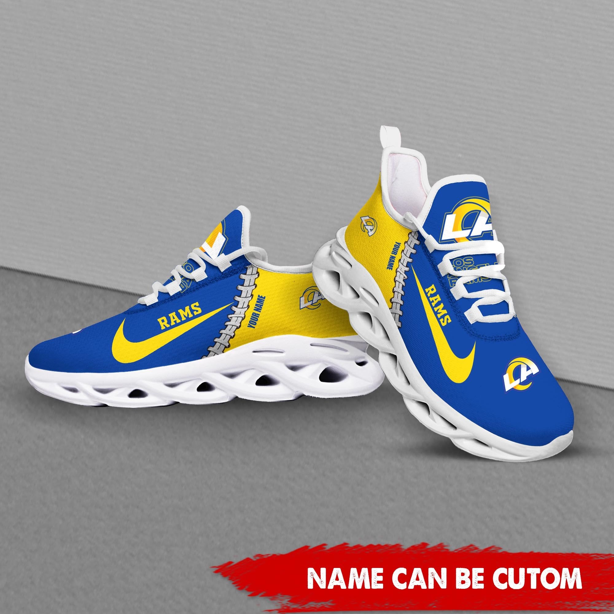 Ideafootwear Los Angeles Rams Max Soul Shoes Sneakers For Men And Women 34