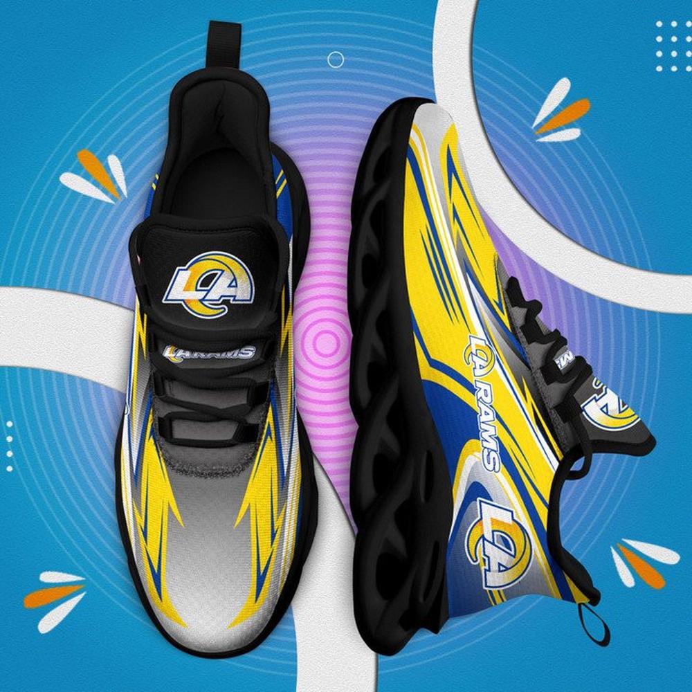 Ideafootwear Los Angeles Rams Max Soul Shoes Sneakers For Men And Women 7