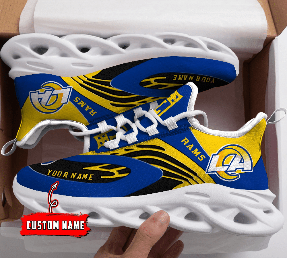 Ideafootwear Los Angeles Rams Max Soul Shoes Sneakers For Men And Women 37