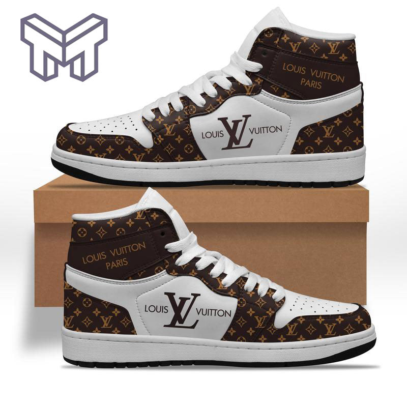 Ideafootwear Louis Vuitton AJ1 High Sneakers Shoes For Men And Women 2