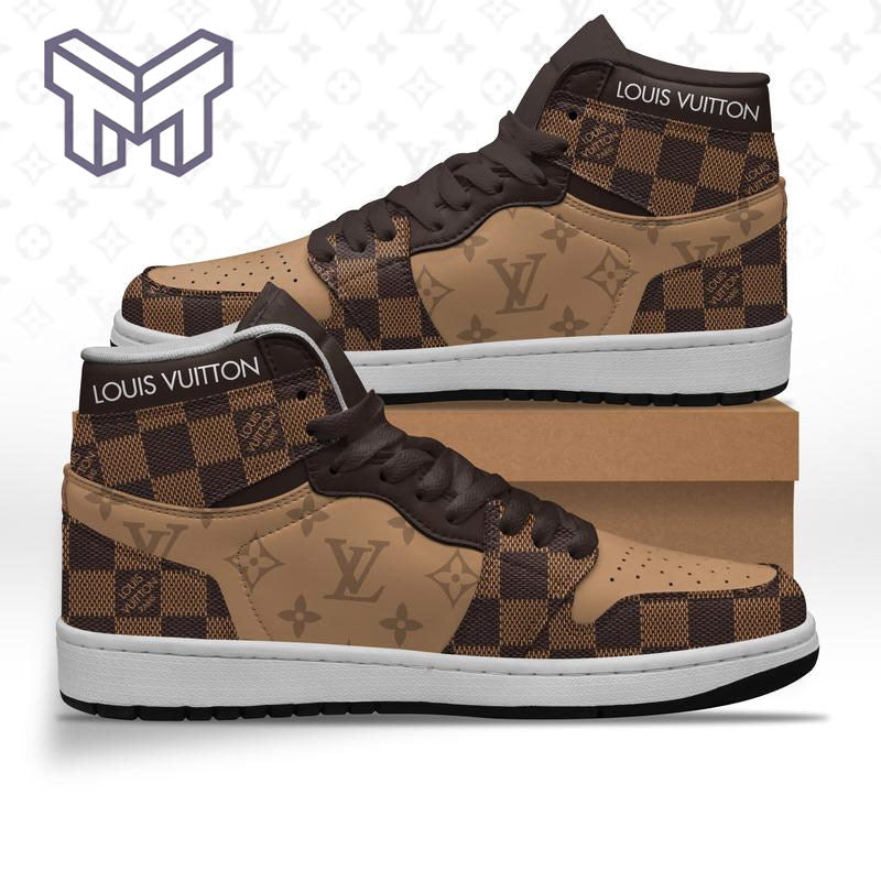 Ideafootwear Louis Vuitton AJ1 High Sneakers Shoes For Men And Women 1