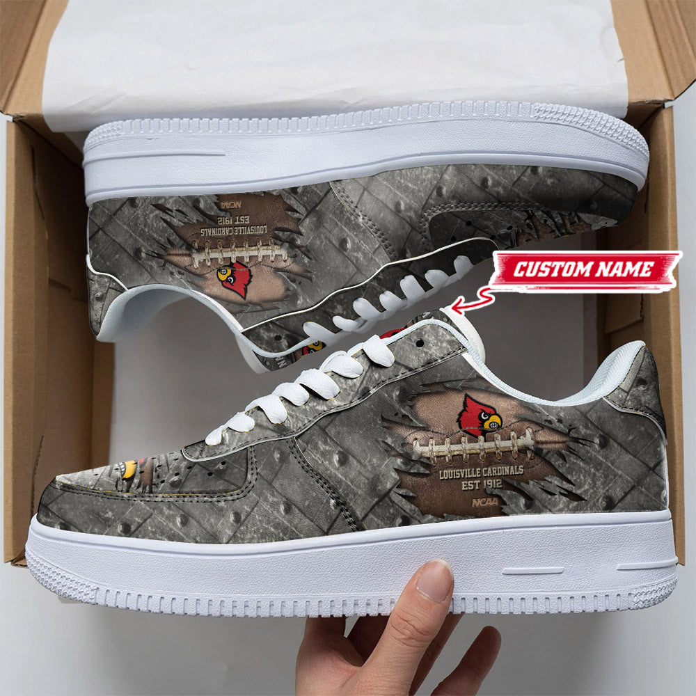 Ideafootwear Louisville Cardinals Air Low-Top Sneakers Shoes For Men And Women 1
