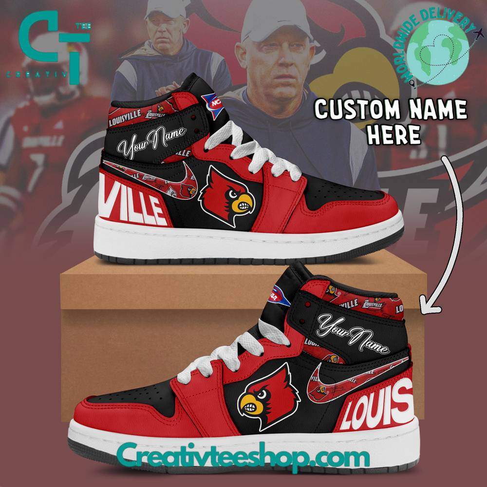 Ideafootwear Louisville Cardinals AJ1 High Sneakers Shoes For Men And Women 1