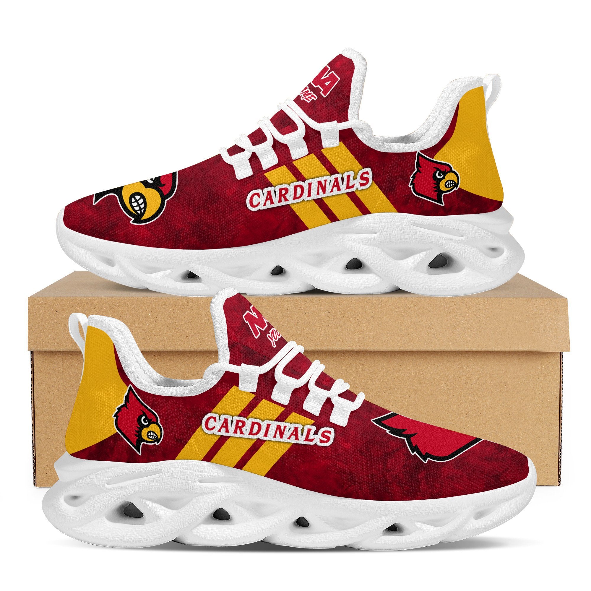 Ideafootwear Louisville Cardinals Max Soul Shoes Sneakers For Men And Women 3