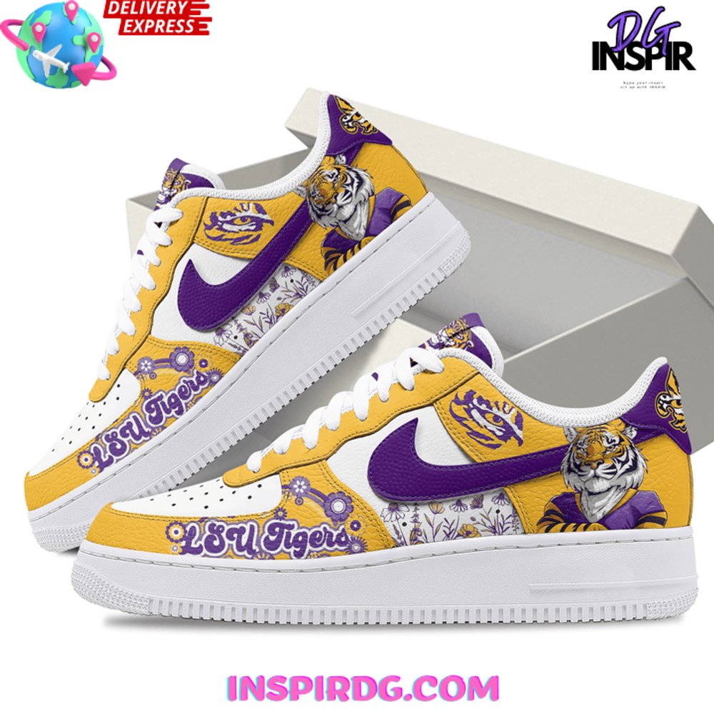 Ideafootwear LSU Tigers Air Low-Top Sneakers Shoes For Men And Women 6