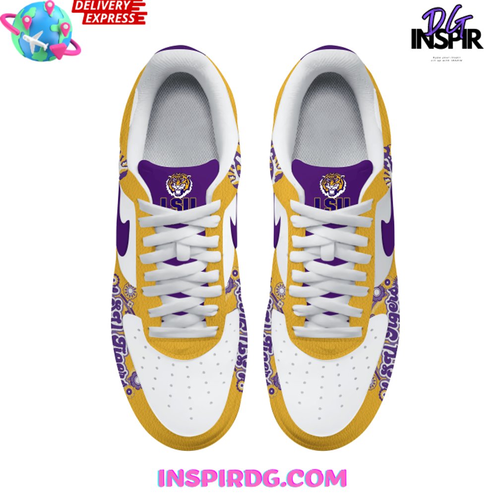 Ideafootwear LSU Tigers Air Low-Top Sneakers Shoes For Men And Women 6