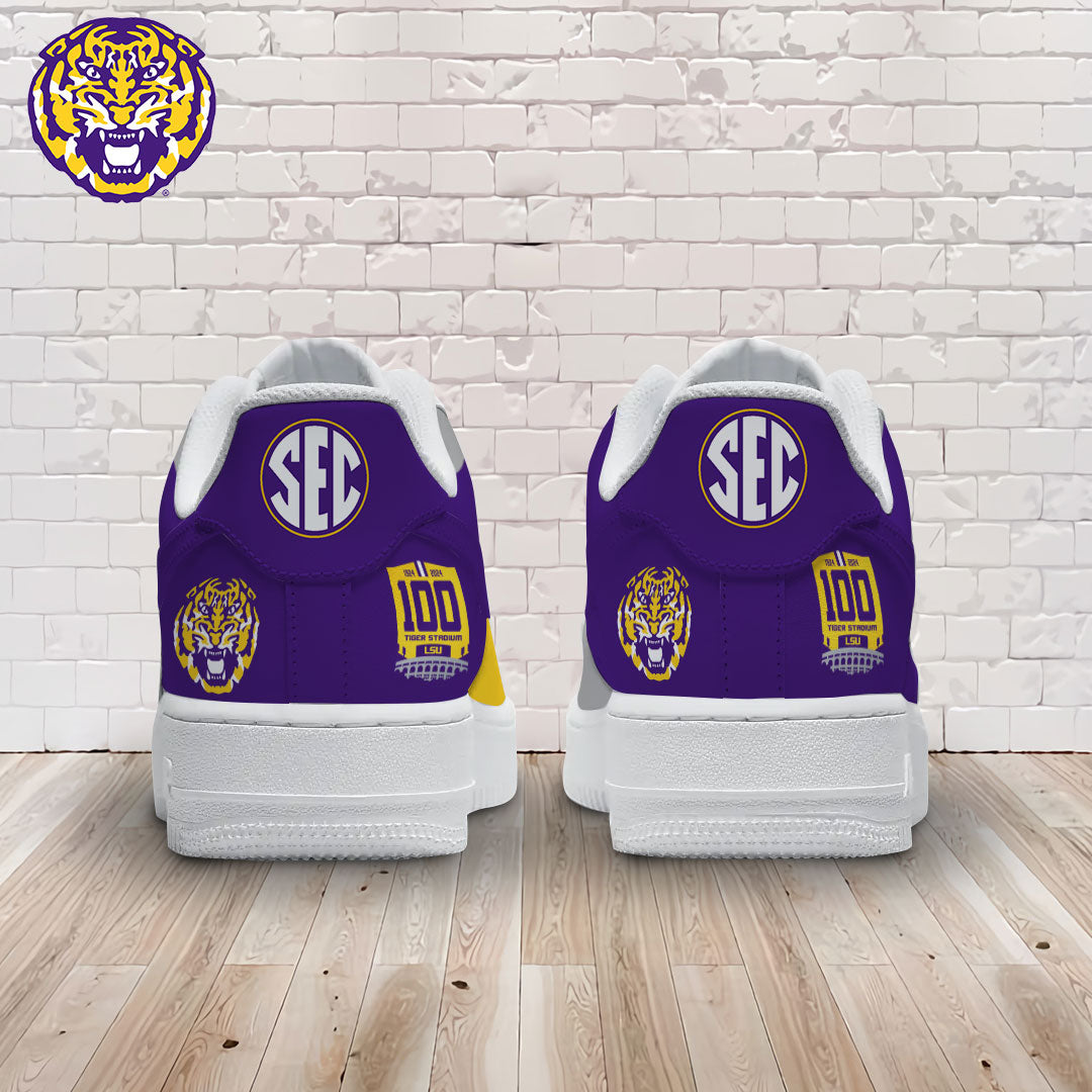 Ideafootwear LSU Tigers Air Low-Top Sneakers Shoes For Men And Women 1