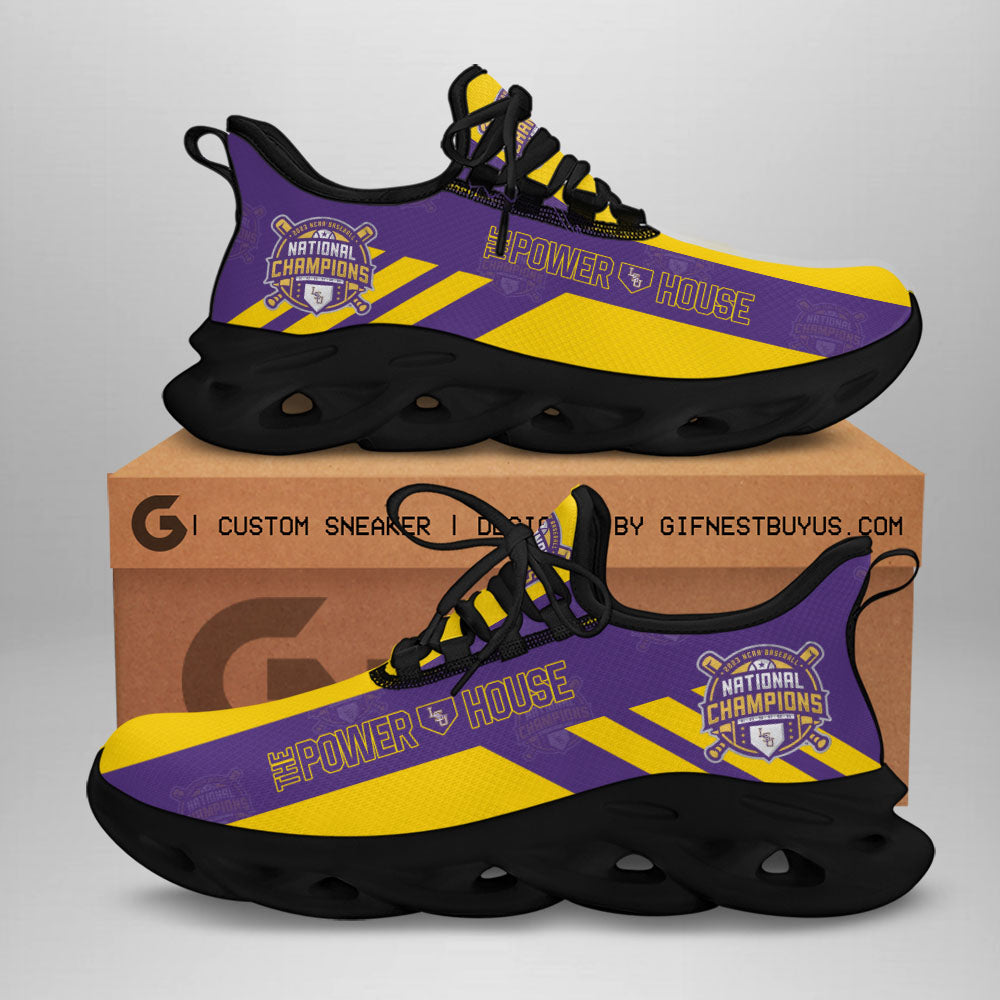 Ideafootwear LSU Tigers Max Soul Shoes Sneakers For Men And Women 1
