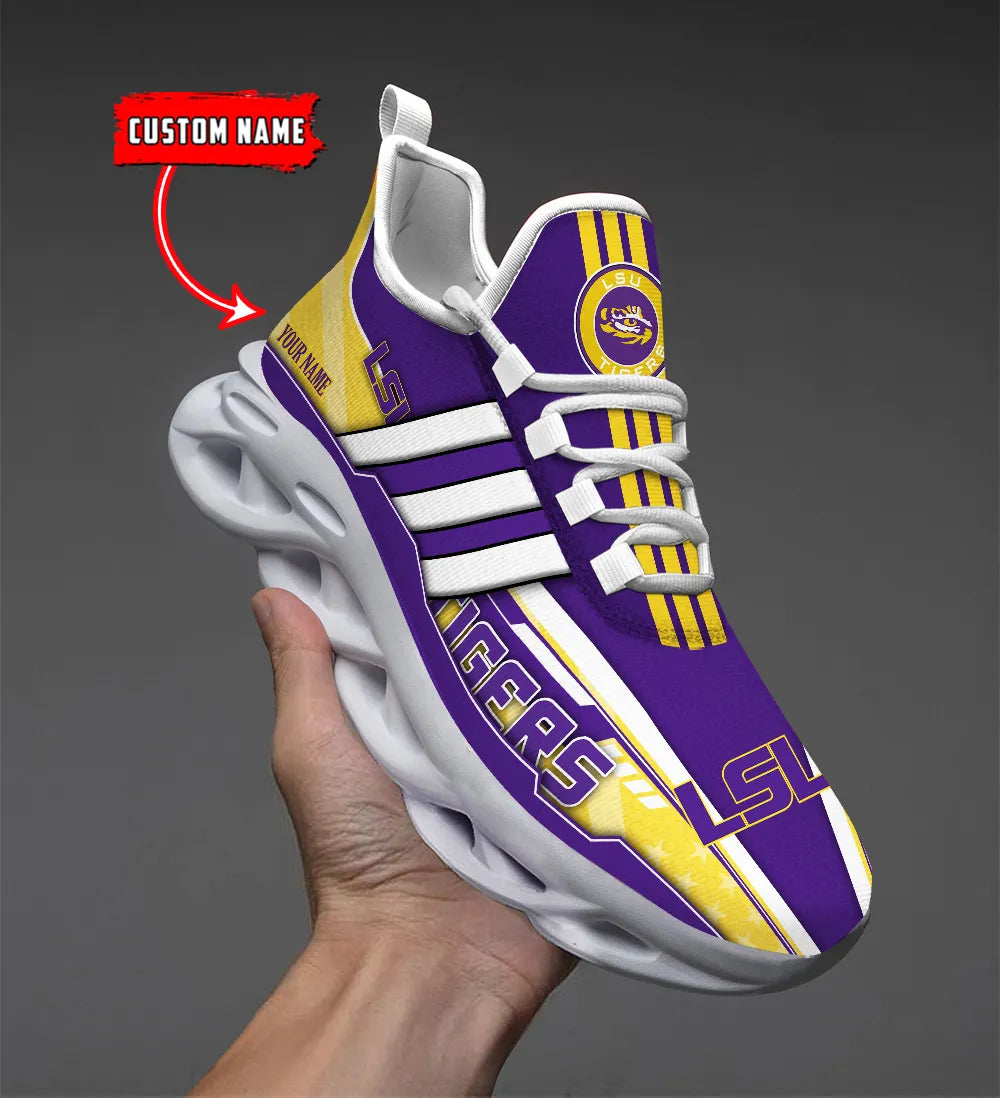Ideafootwear LSU Tigers Max Soul Shoes Sneakers For Men And Women 3