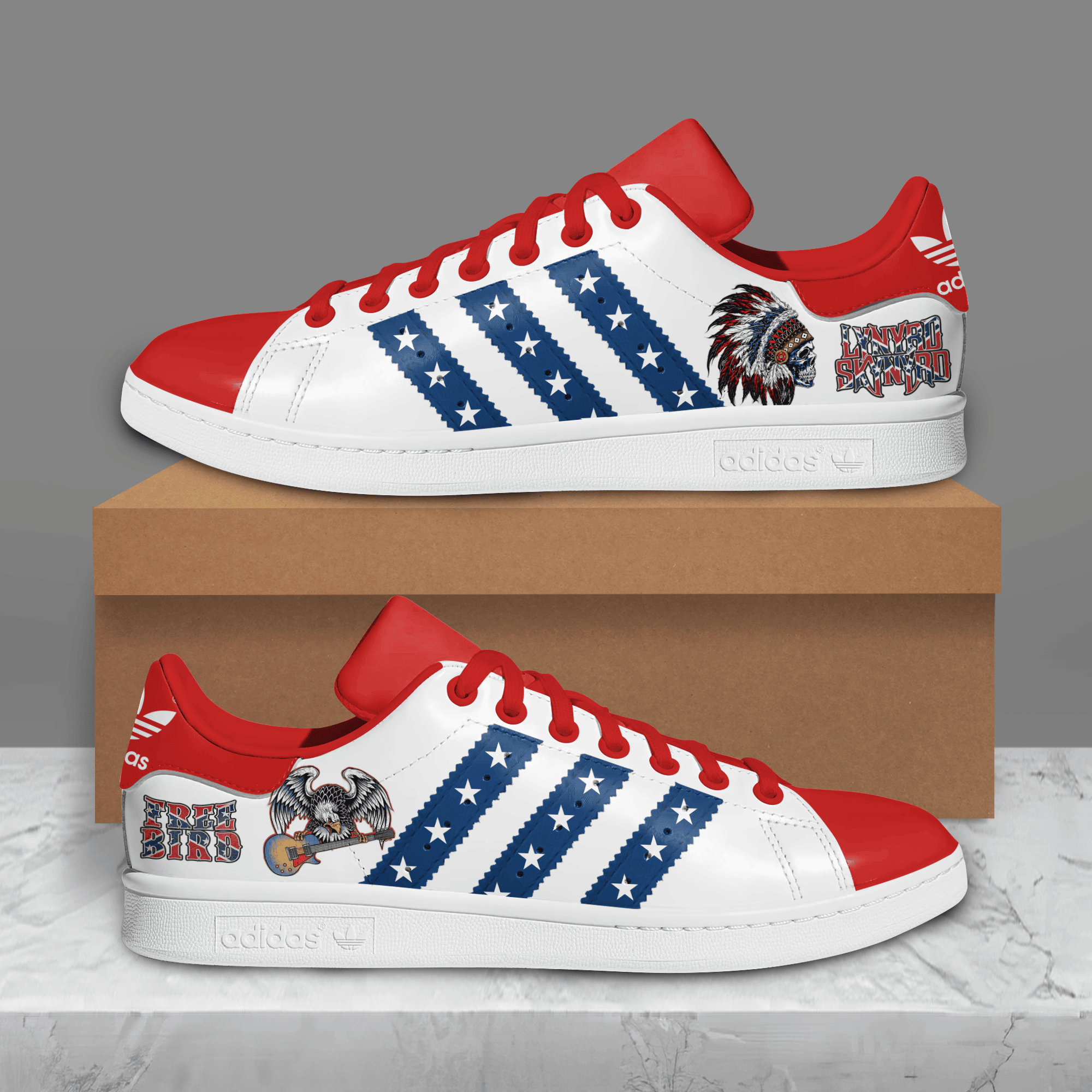 Ideafootwear Lynyrd Skynyrd Skate Stan Shoes Sneakes For Men And Women 1