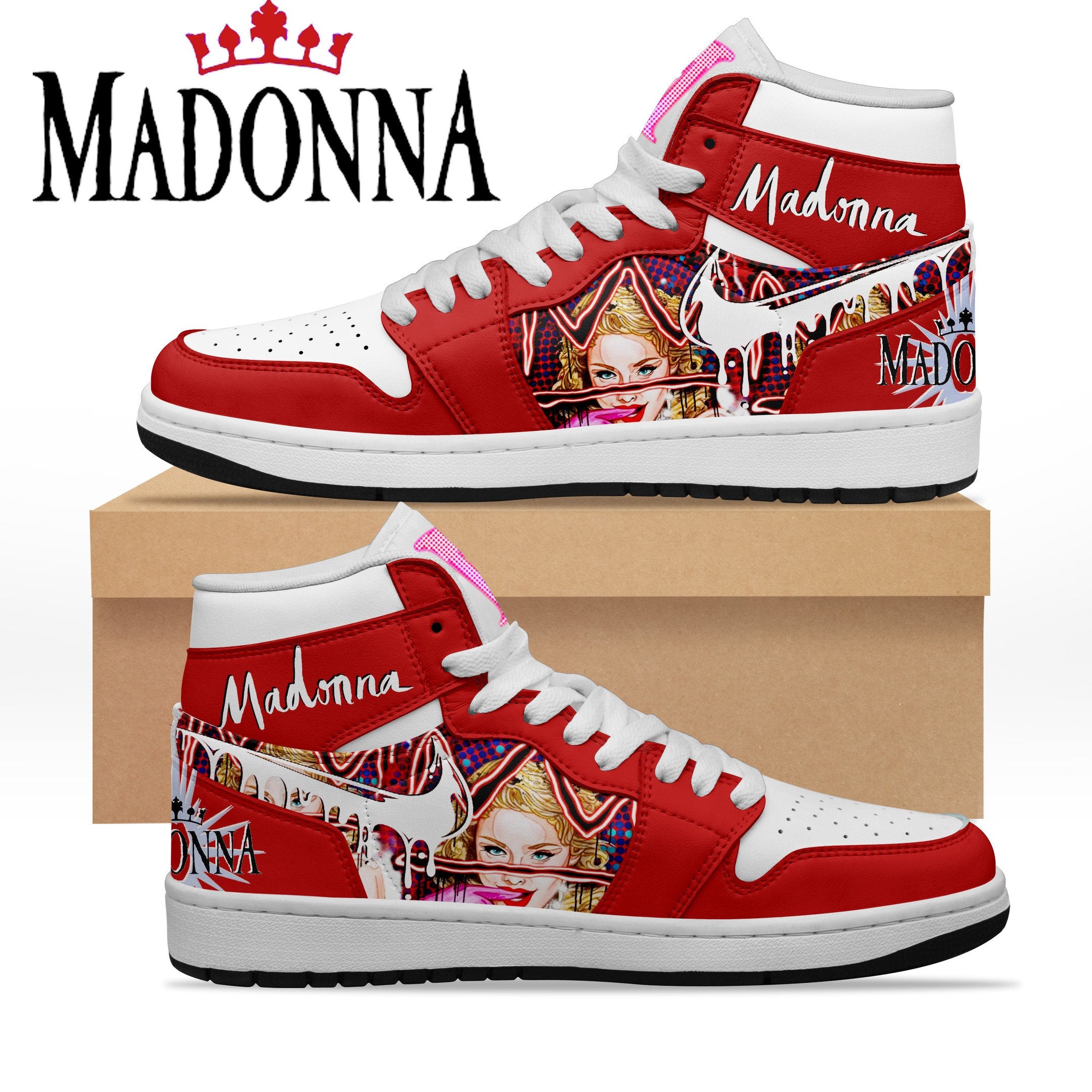 Ideafootwear Madonna AJ1 High Sneakers Shoes For Men And Women 4