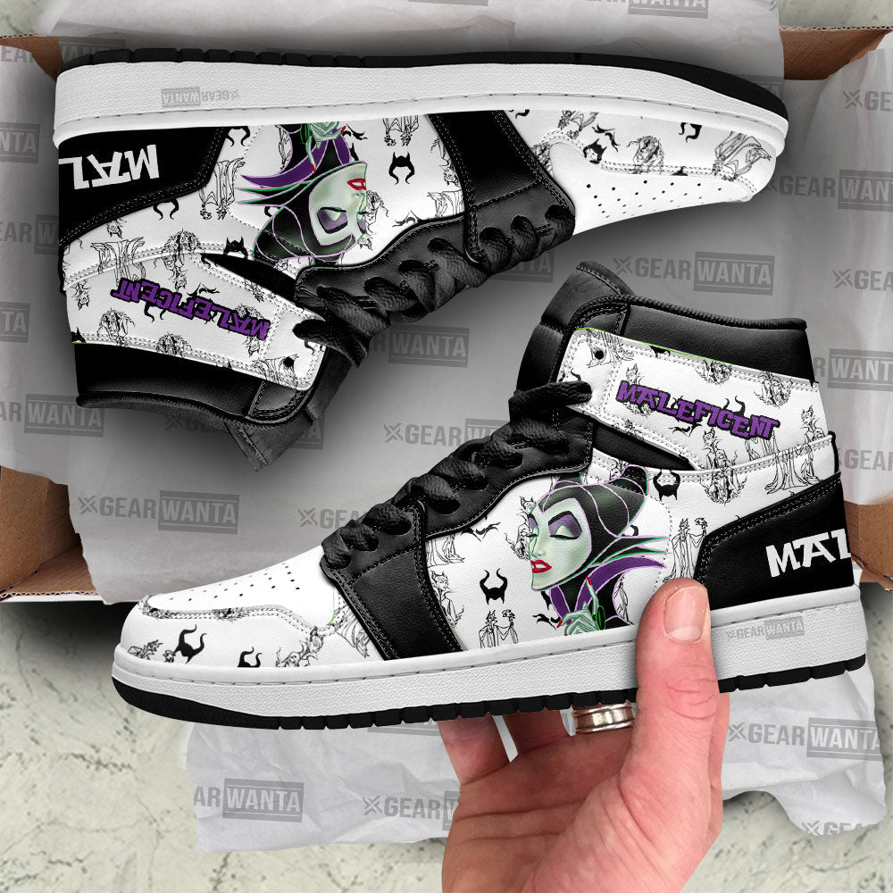 Ideafootwear Maleficent AJ1 High Sneakers Shoes For Men And Women 1