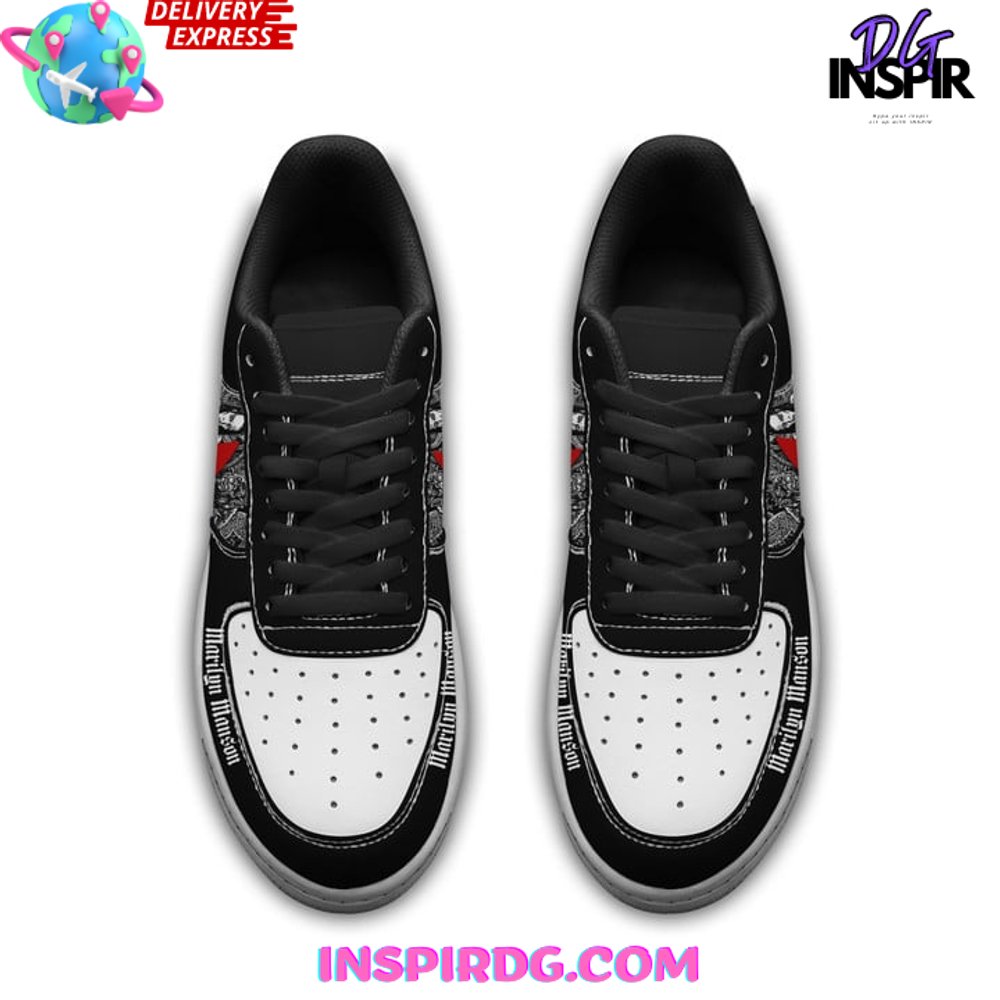 Ideafootwear Marilyn Manson Rocker Air Low-Top Sneakers Shoes For Men And Women 1