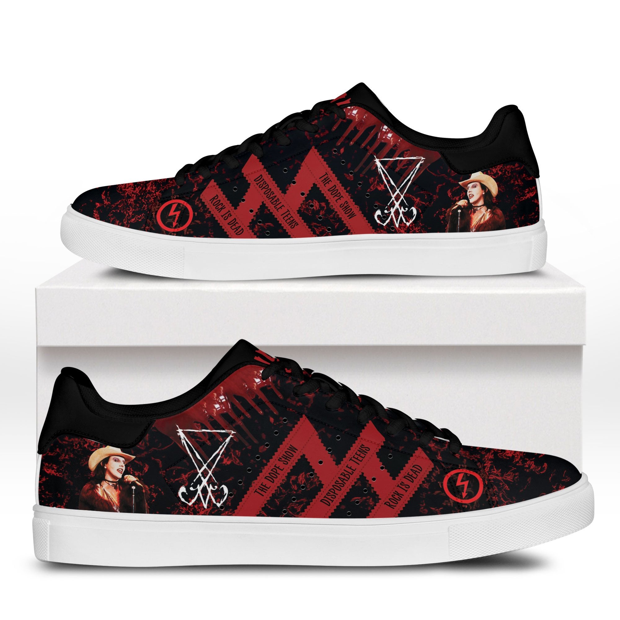 Ideafootwear Marilyn Manson Skate Stan Shoes Sneakes For Men And Women 1