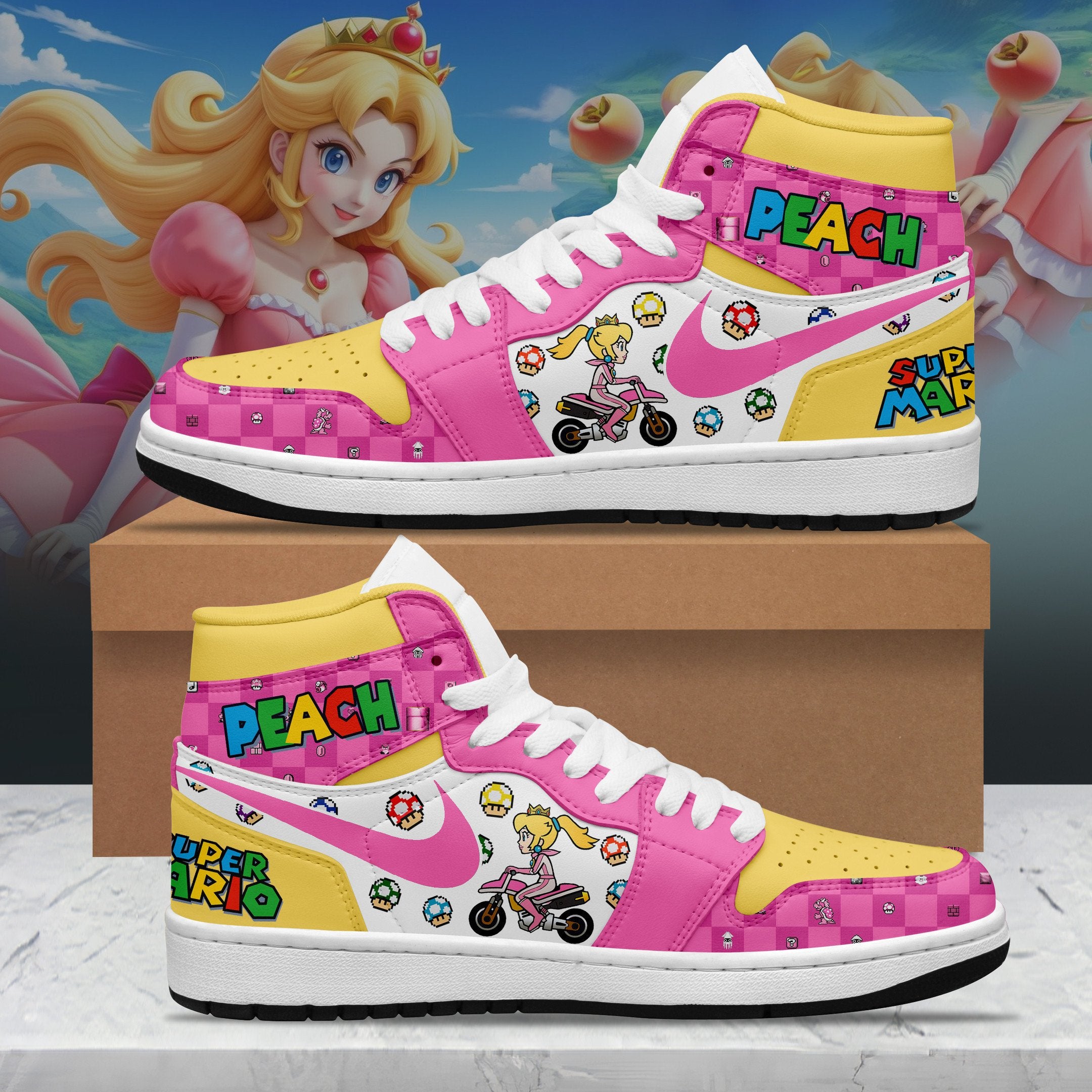 Ideafootwear Mario AJ1 High Sneakers Shoes For Men And Women 2