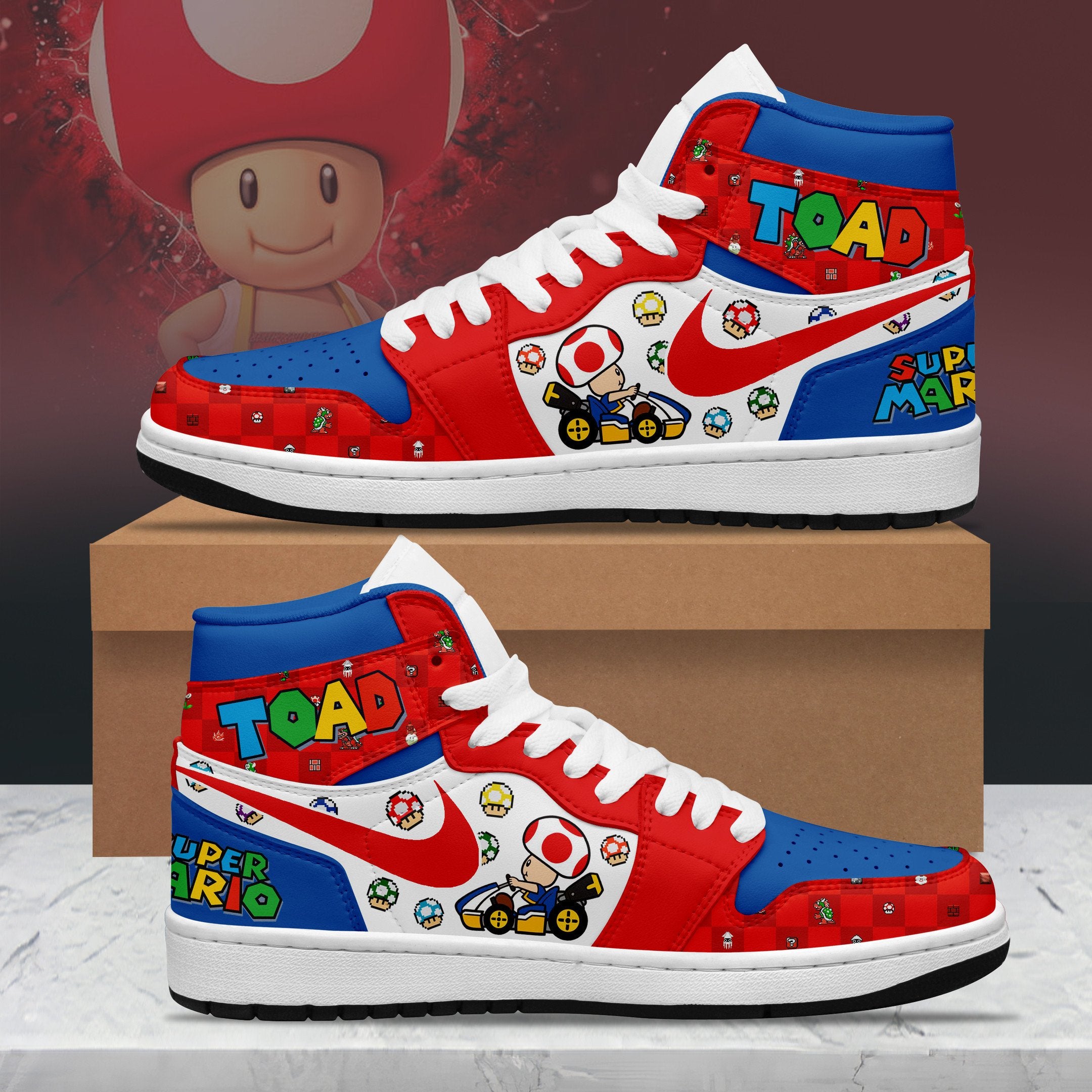 Ideafootwear Mario AJ1 High Sneakers Shoes For Men And Women 1