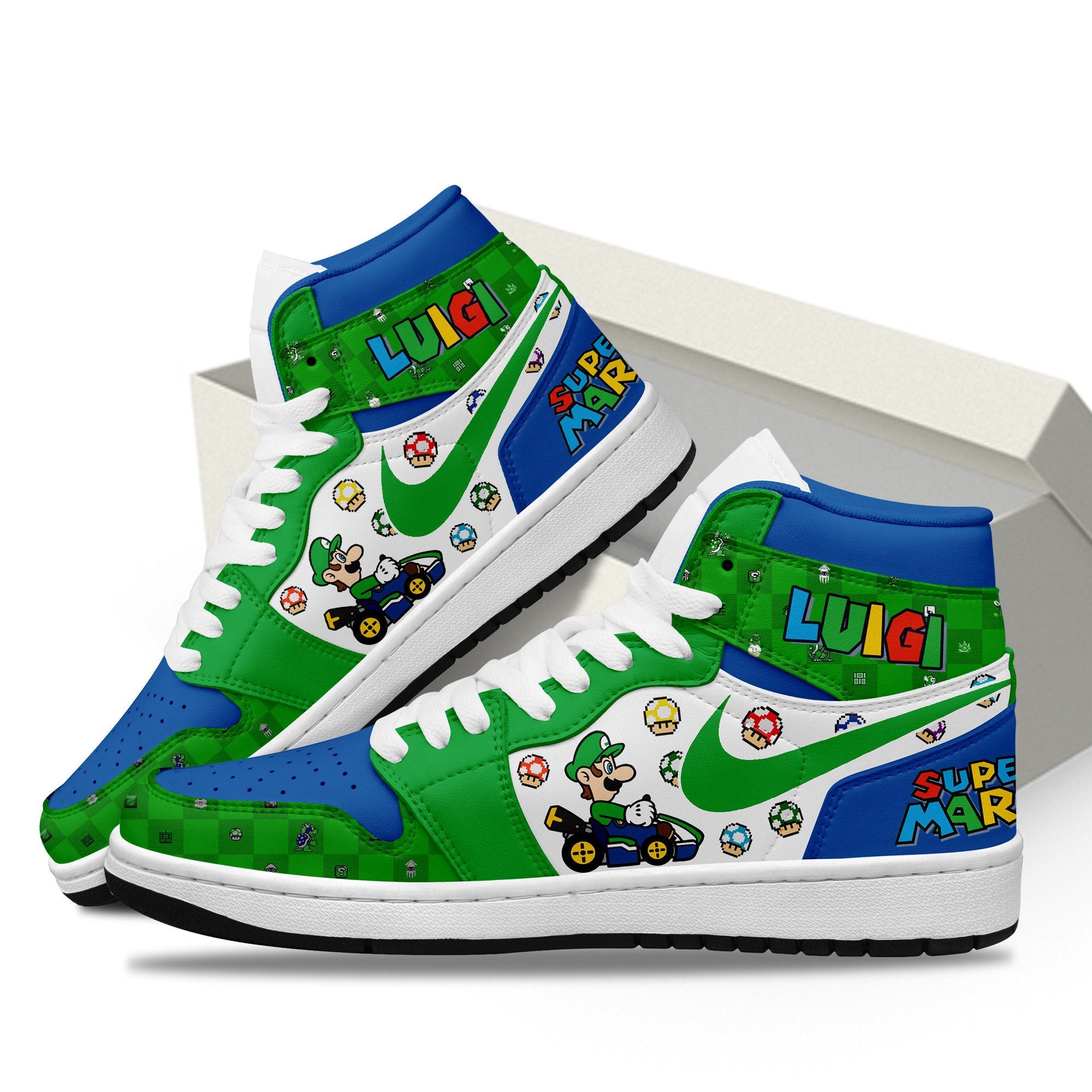 Ideafootwear Mario AJ1 High Sneakers Shoes For Men And Women 5