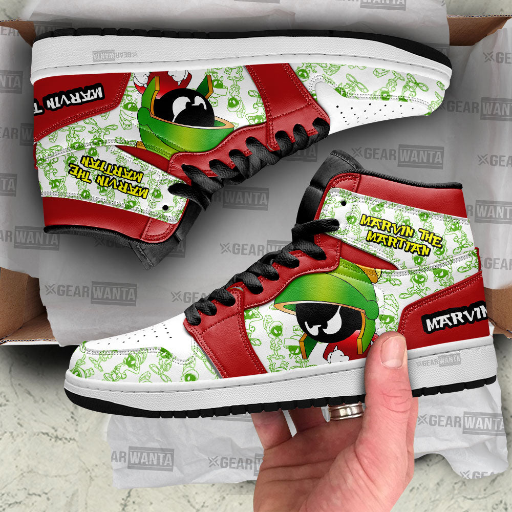 Ideafootwear Marvin the Martian AJ1 High Sneakers Shoes For Men And Women 1