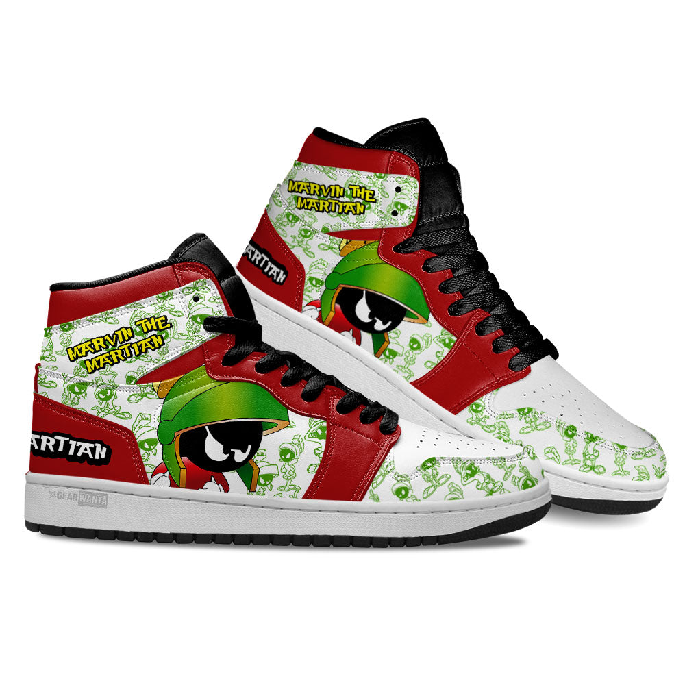 Ideafootwear Marvin the Martian AJ1 High Sneakers Shoes For Men And Women 1