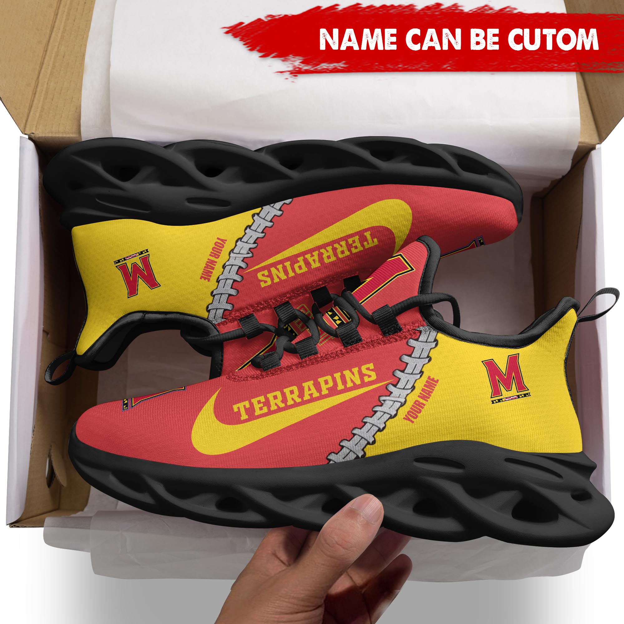 Ideafootwear Maryland Terrapins Max Soul Shoes Sneakers For Men And Women 1