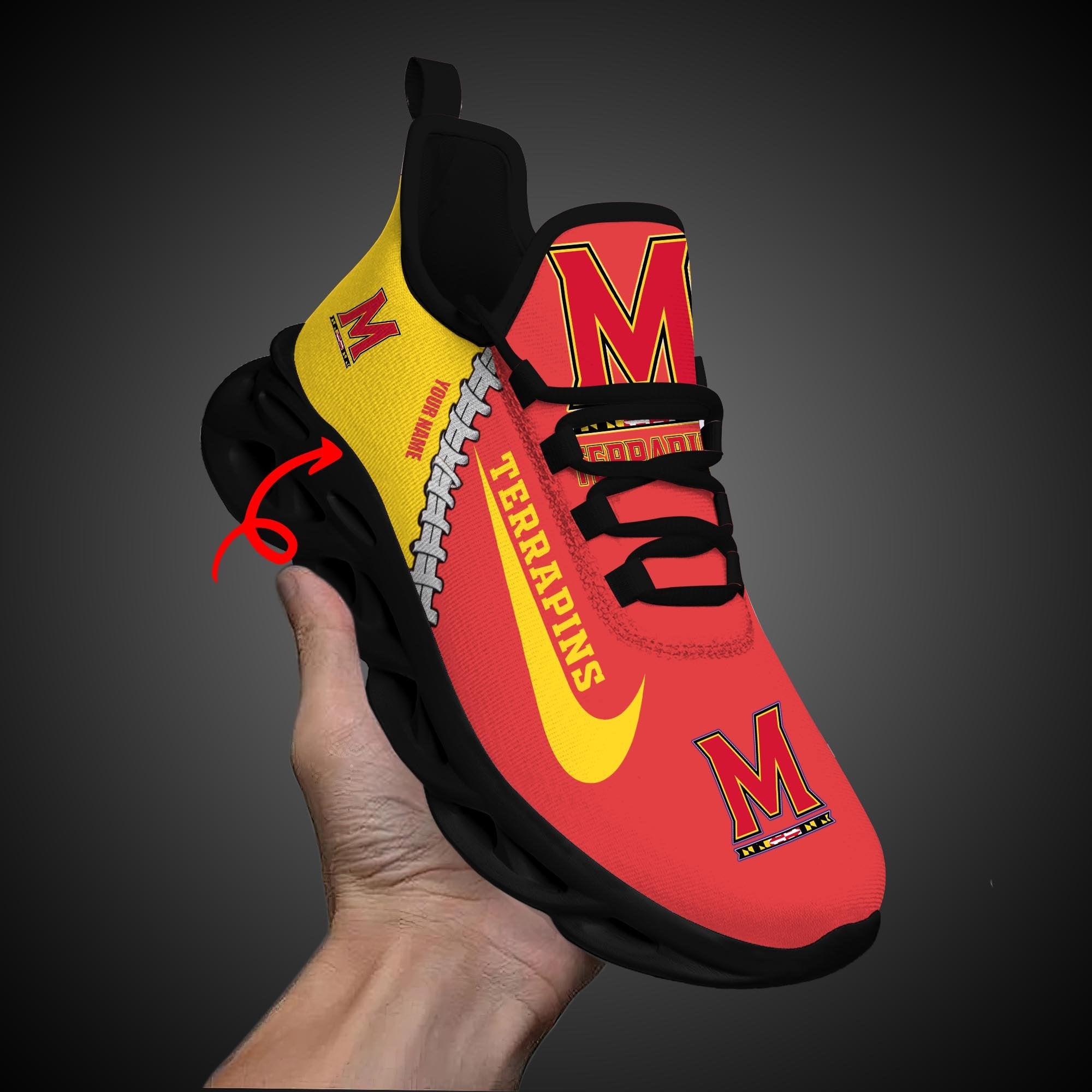 Ideafootwear Maryland Terrapins Max Soul Shoes Sneakers For Men And Women 1