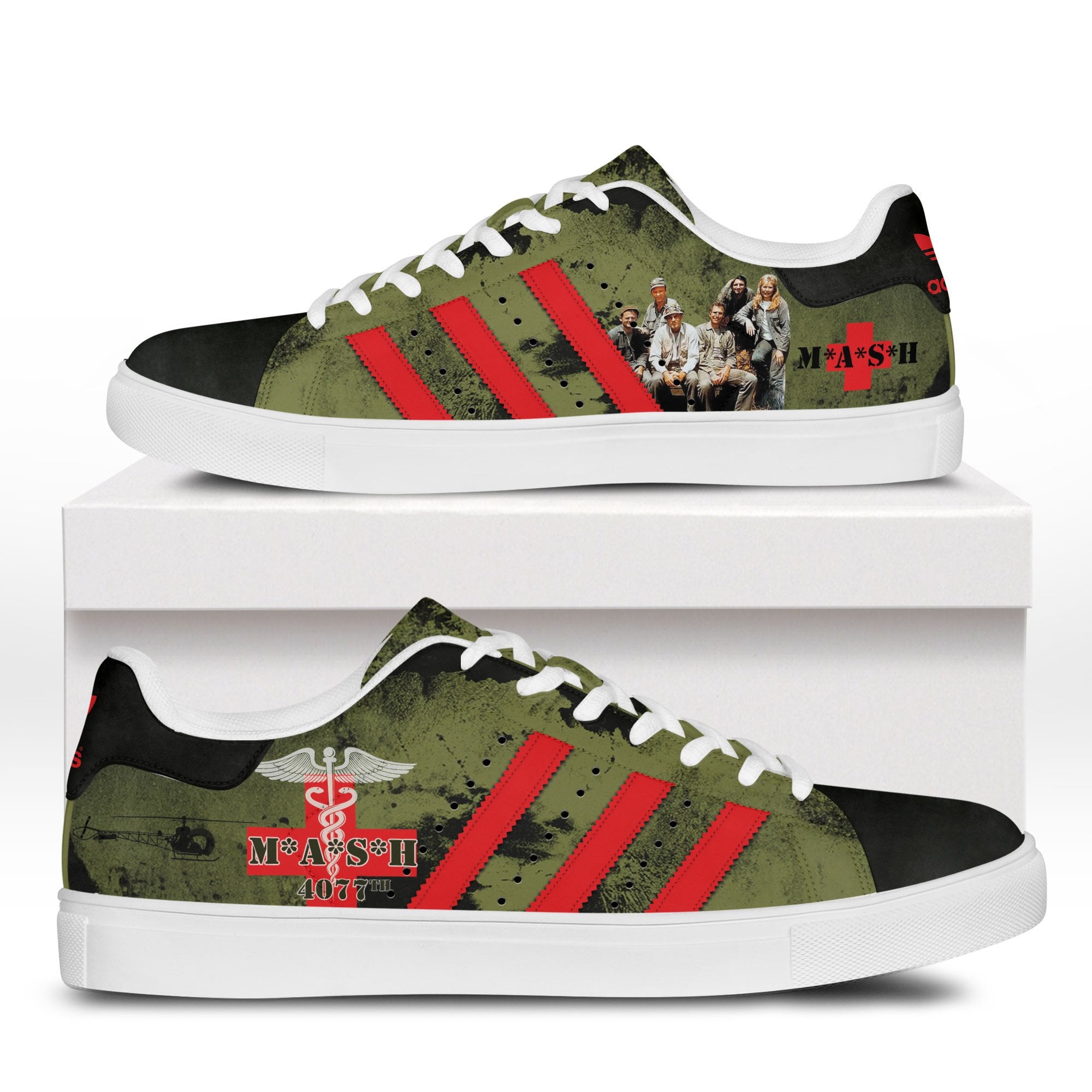 Ideafootwear M*A*S*H Skate Stan Shoes Sneakes For Men And Women 1
