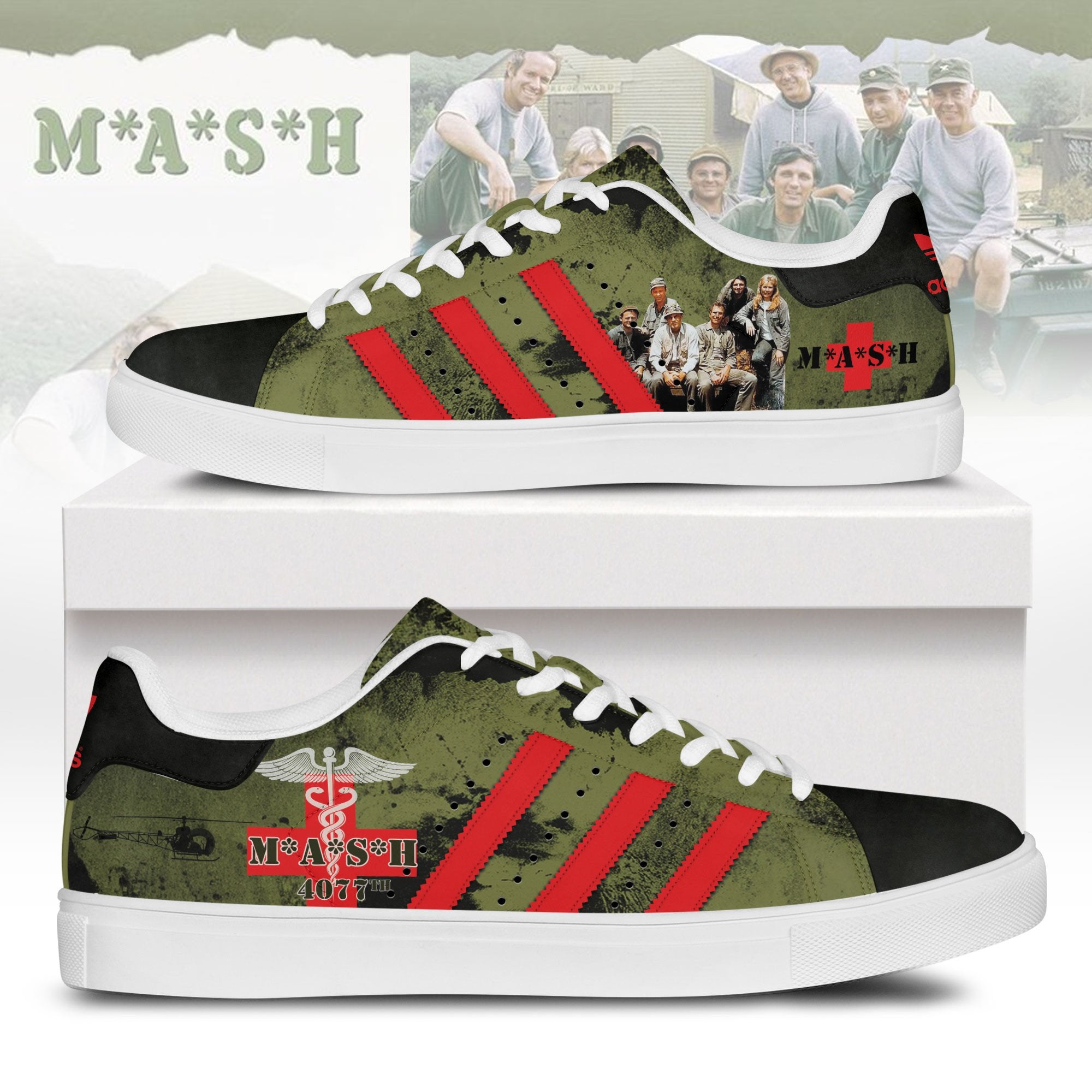 Ideafootwear M*A*S*H Skate Stan Shoes Sneakes For Men And Women 1