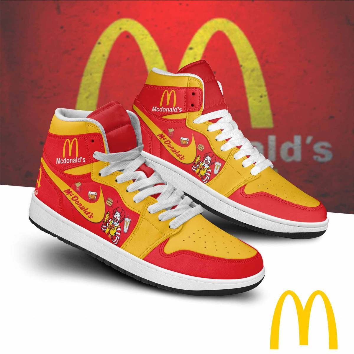 Ideafootwear McDonald AJ1 High Sneakers Shoes For Men And Women 3