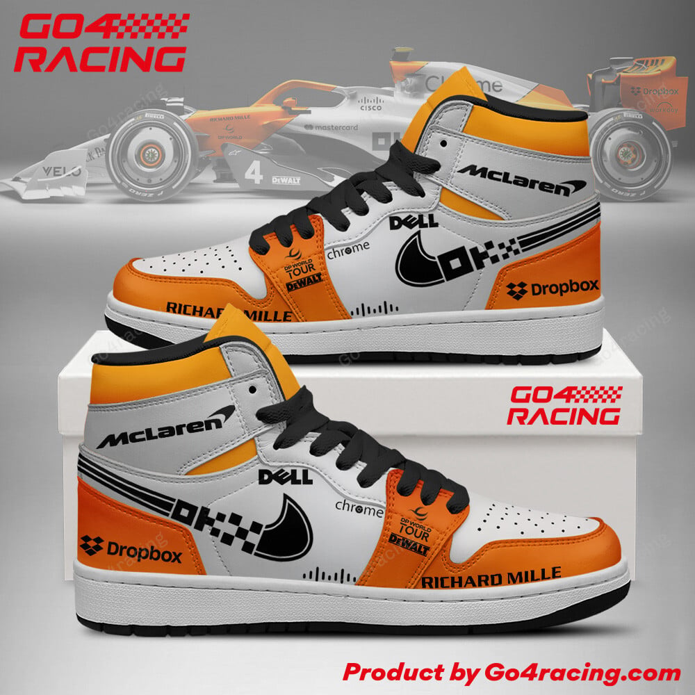 Ideafootwear Mclaren Racing Formula AJ1 High Sneakers Shoes For Men And Women 1