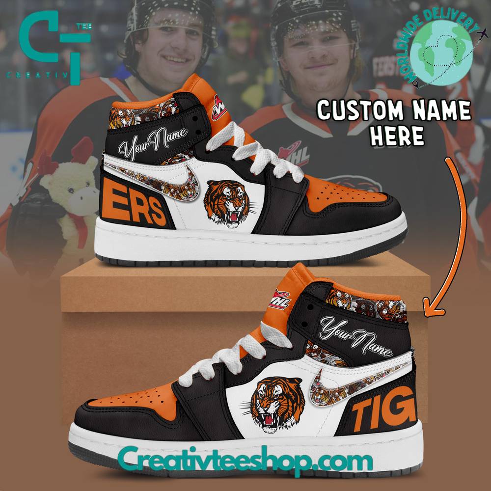 Ideafootwear Medicine Hat Tigers AJ1 High Sneakers Shoes For Men And Women 1