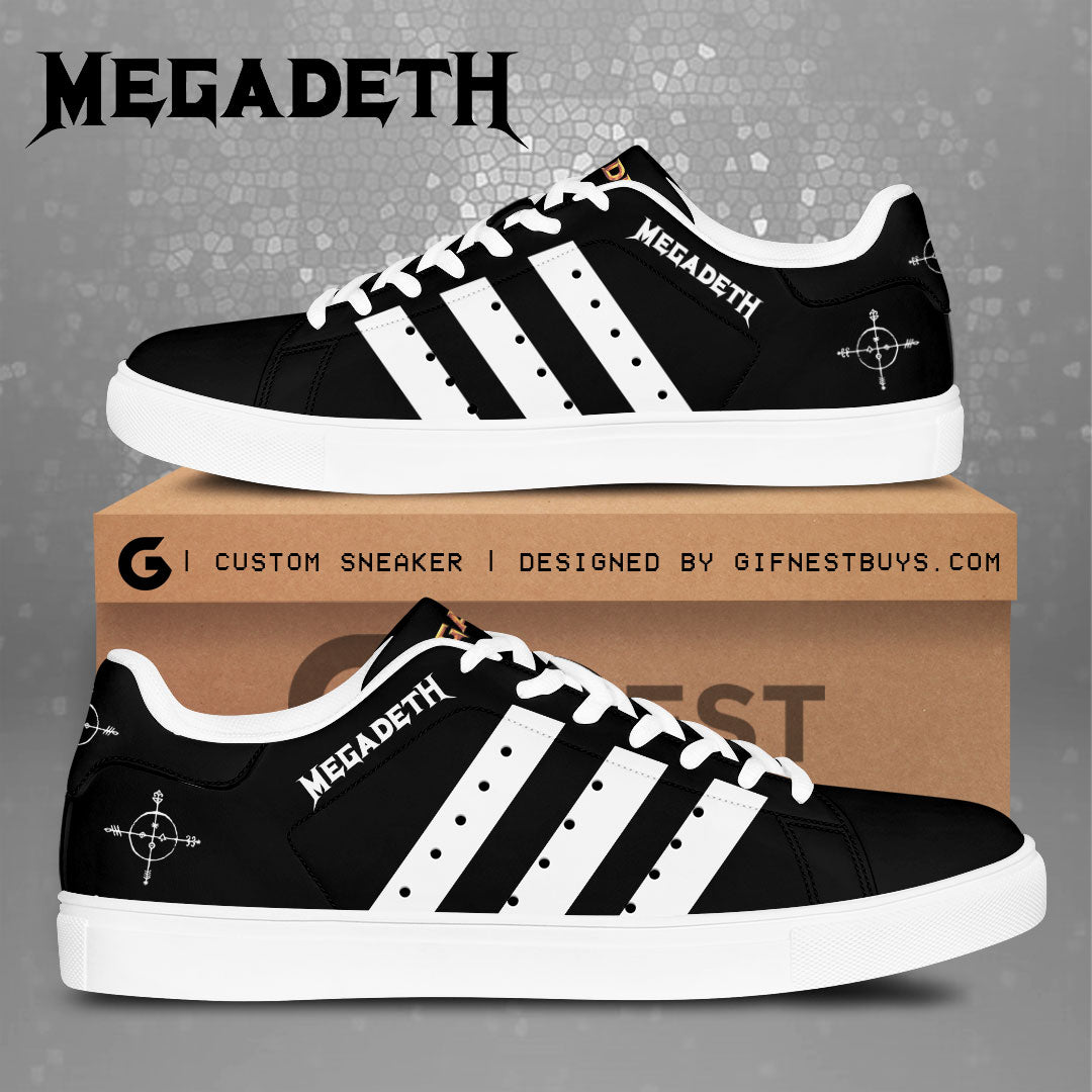 Ideafootwear Megadeth Band Skate Stan Shoes Sneakes For Men And Women 5