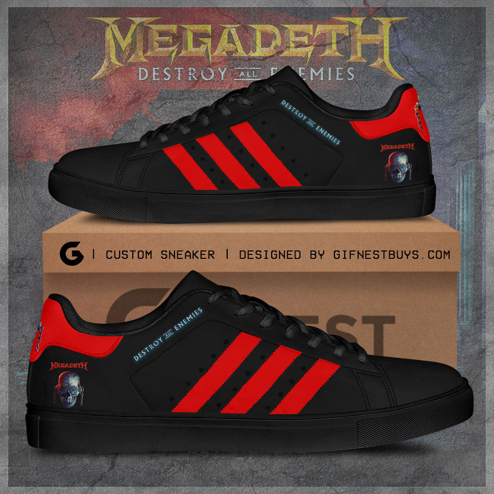 Ideafootwear Megadeth Band Skate Stan Shoes Sneakes For Men And Women 4