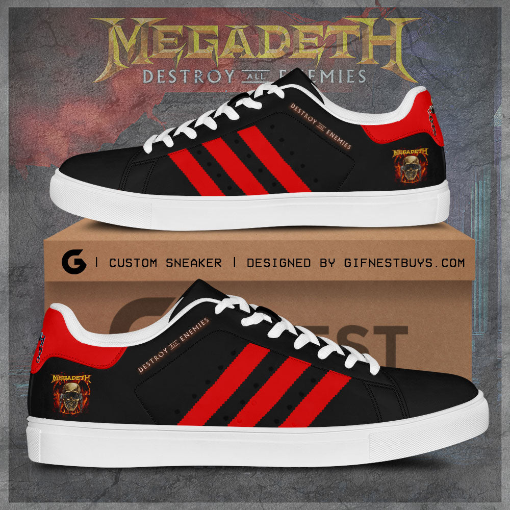 Ideafootwear Megadeth Band Skate Stan Shoes Sneakes For Men And Women 2