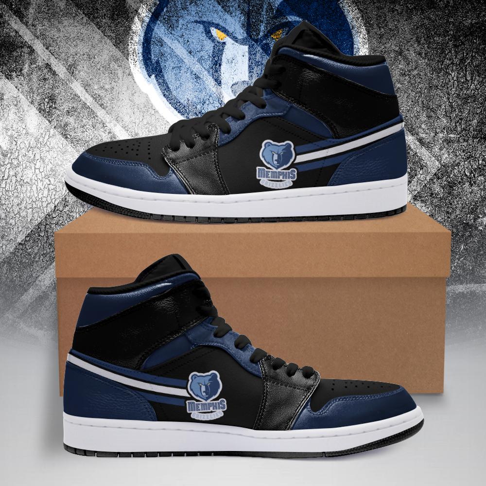Ideafootwear Memphis Grizzlies NBA AJ1 High Sneakers Shoes For Men And Women 5