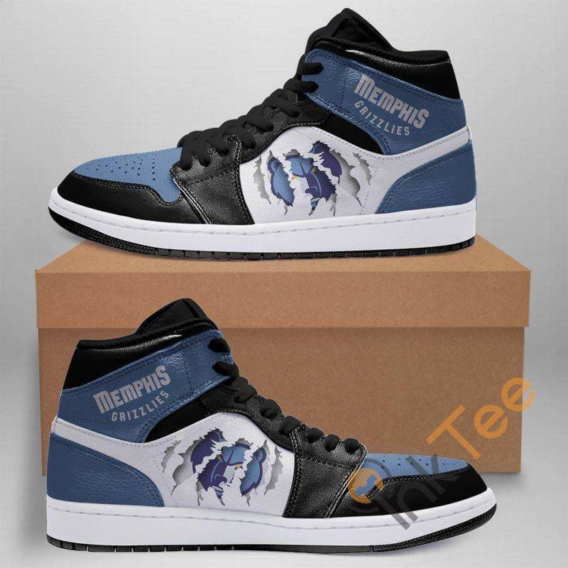 Ideafootwear Memphis Grizzlies NBA AJ1 High Sneakers Shoes For Men And Women 3
