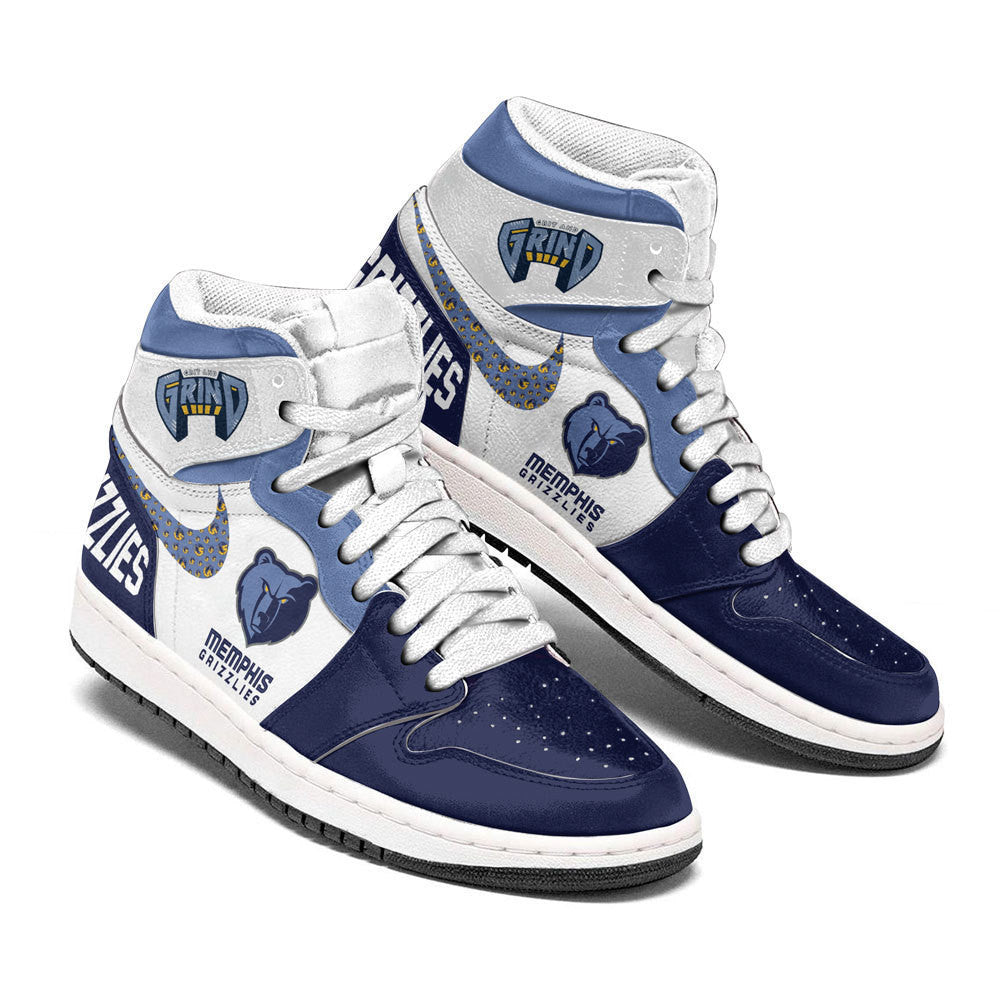 Ideafootwear Memphis Grizzlies AJ1 High Sneakers Shoes For Men And Women 5