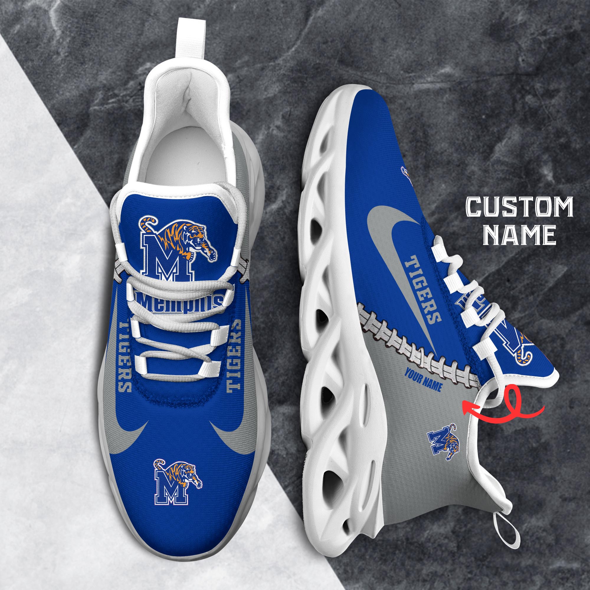Ideafootwear Memphis Tigers Max Soul Shoes Sneakers For Men And Women 1