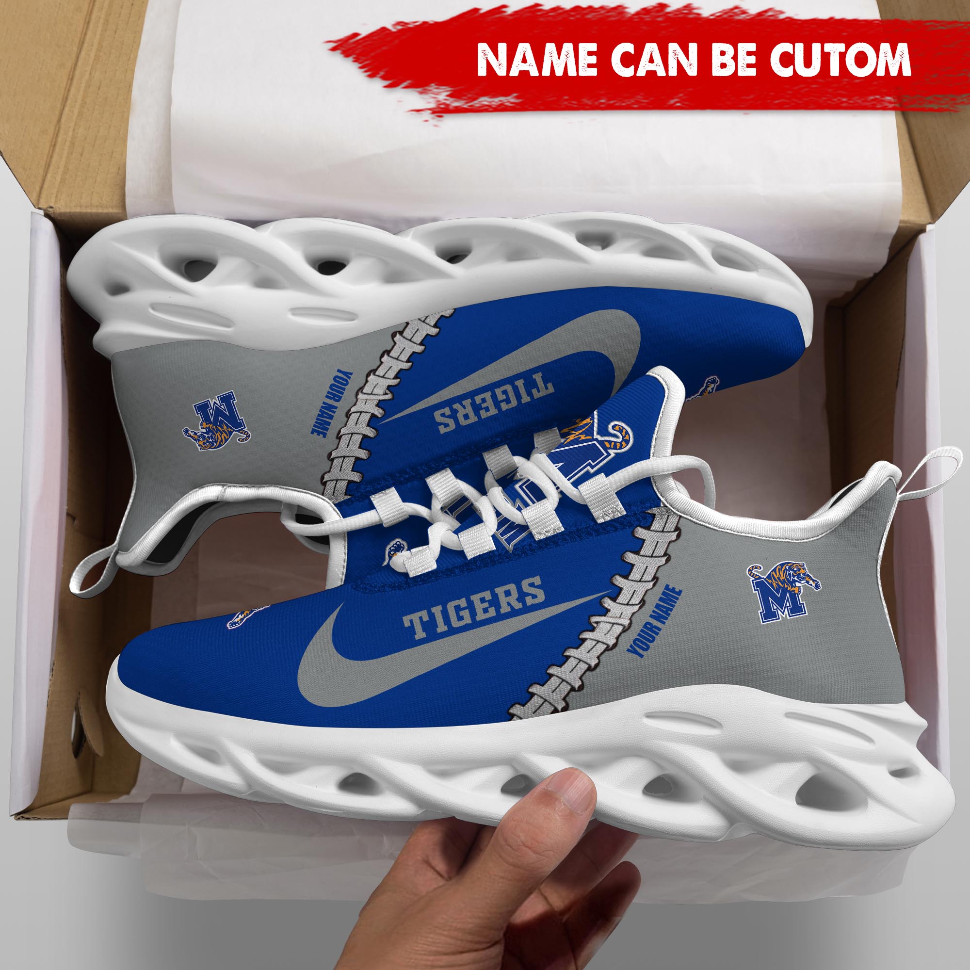 Ideafootwear Memphis Tigers Max Soul Shoes Sneakers For Men And Women 1