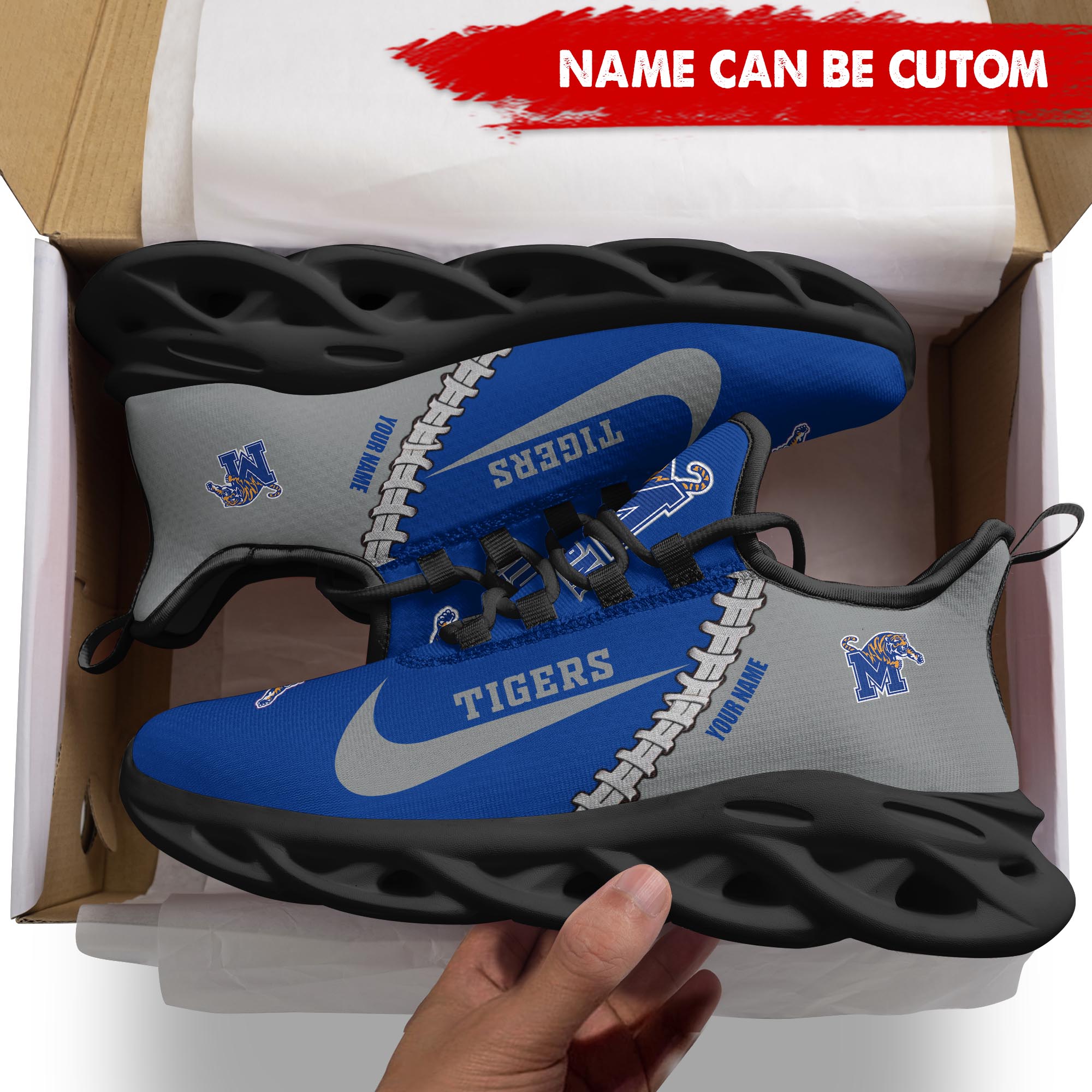 Ideafootwear Memphis Tigers Max Soul Shoes Sneakers For Men And Women 1