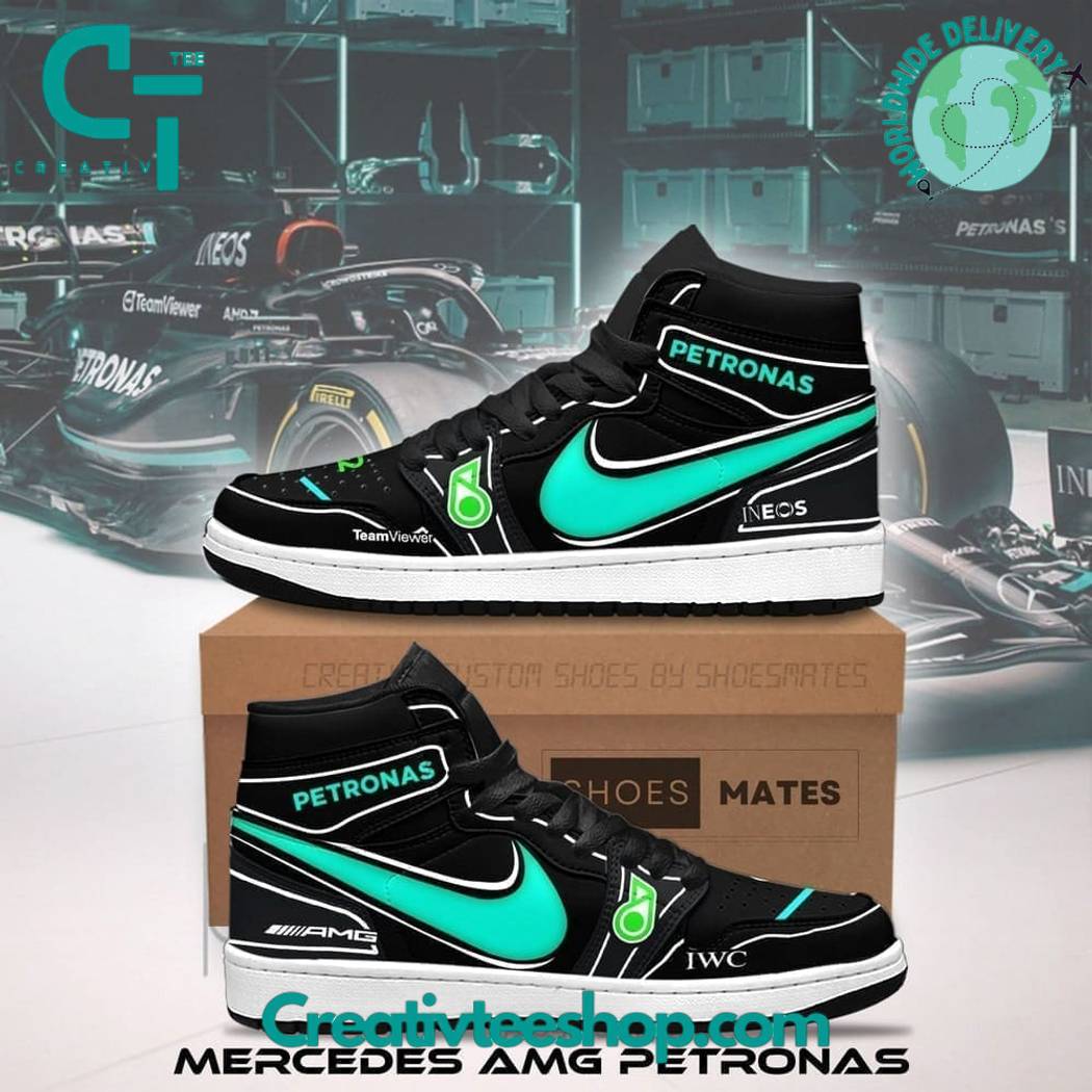 Ideafootwear Mercedes AJ1 High Sneakers Shoes For Men And Women 2