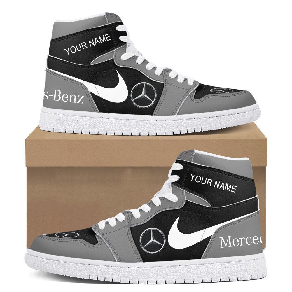 Ideafootwear Mercedes Benz AJ1 High Sneakers Shoes For Men And Women 1